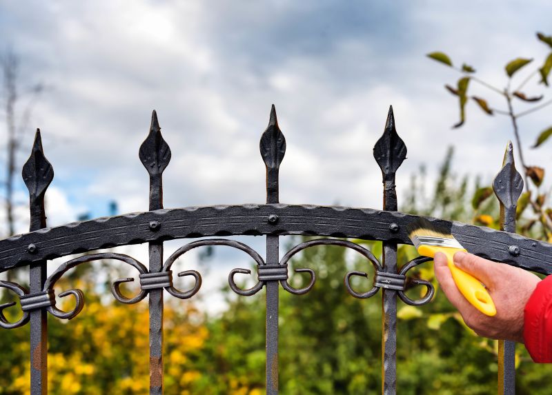 Vintage Iron Fence Painting